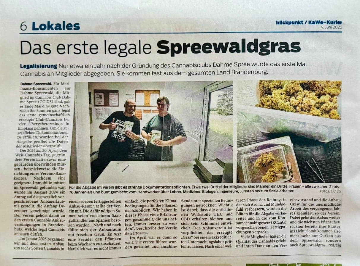 Cannabis Club Dahme Spree / Spreewaldgras — Bild 2